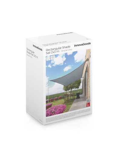 Tenda Parasole a Vela Rettangolare Shazail InnovaGoods 2 x 3 m Tenda Parasole a Vela Rettangolare Shazail InnovaGoods 2 x 3 m