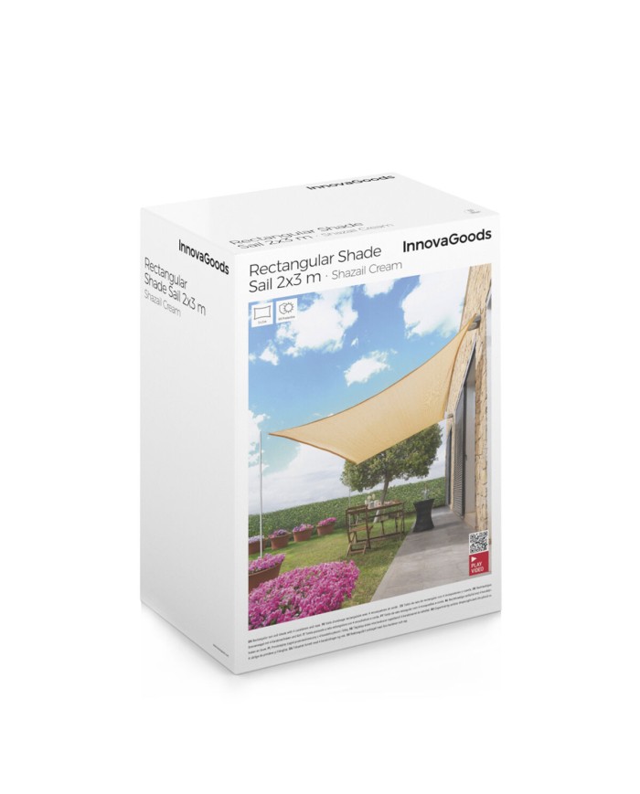 Tenda Parasole a Vela Rettangolare Shazail InnovaGoods 2 x 3 m