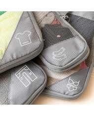 Borse a Compressione per Valigie Compakube InnovaGoods 4 Pezzi