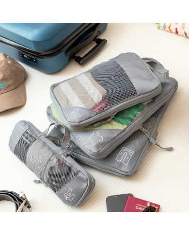 Borse a Compressione per Valigie Compakube InnovaGoods 4 Pezzi