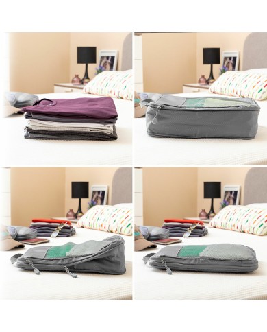 Borse a Compressione per Valigie Compakube InnovaGoods 4 Pezzi