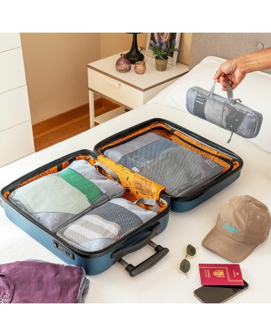 Borse a Compressione per Valigie Compakube InnovaGoods 4 Pezzi