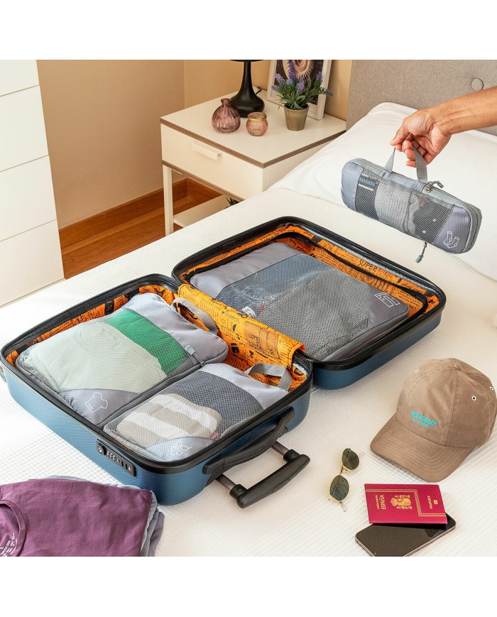 Borse a Compressione per Valigie Compakube InnovaGoods 4 Pezzi
