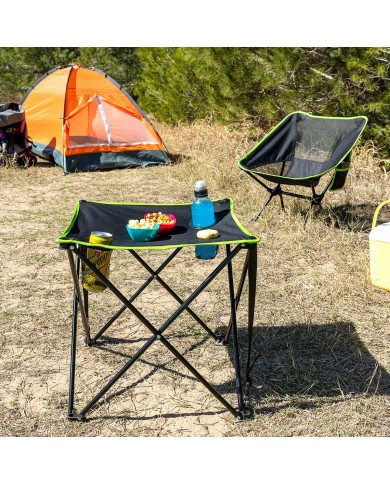 Tavolo Pieghevole in Tessuto da Campeggio con Custodia Cafolby InnovaGoods Tavolo Pieghevole in Tessuto da Campeggio con Custodia Cafolby InnovaGoods