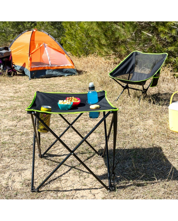 Tavolo Pieghevole in Tessuto da Campeggio con Custodia Cafolby InnovaGoods