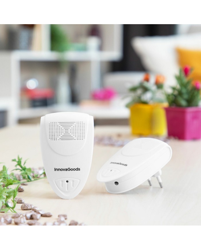 Repellente ad Ultrasuoni per Parassiti KL Duo InnovaGoods 2 Unità Repellente ad Ultrasuoni per Parassiti KL Duo InnovaGoods 2 Unità