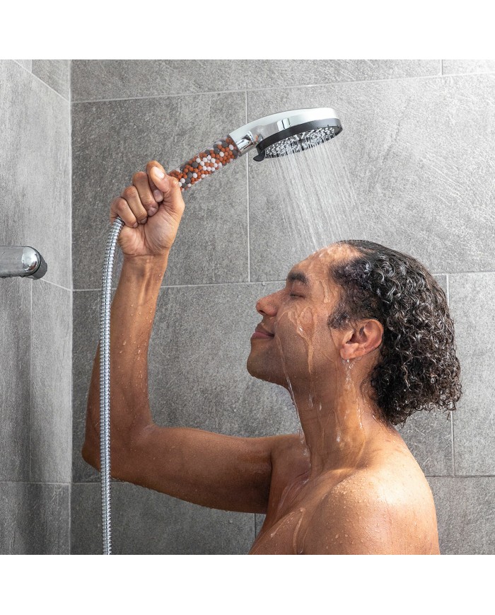 Soffione Doccia ad Alta Pressione con Filtro e Minerali Moshol InnovaGoods Soffione Doccia ad Alta Pressione con Filtro e Minerali Moshol InnovaGoods