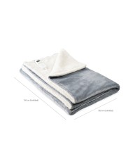 Coperta Elettrica Heklet InnovaGoods Bianco Grigio 130 x 180 cm 160 W Coperta Elettrica Heklet InnovaGoods Bianco Grigio 130 x 180 cm 160 W