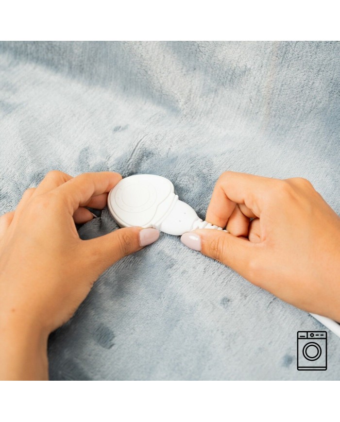 Coperta Elettrica Elakef InnovaGoods Grigio 120 x 160 cm 160 W Coperta Elettrica Elakef InnovaGoods Grigio 120 x 160 cm 160 W