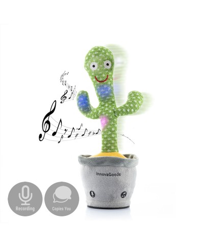 Cactus Danzante e Parlante Ricaricabile con Musica e LED Multicolor Cacxi InnovaGoods