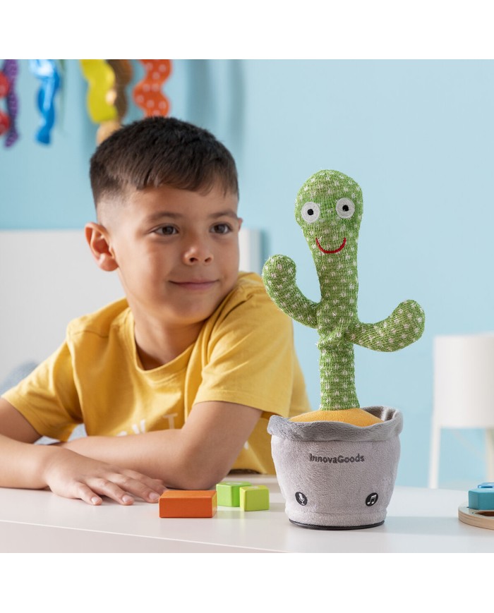 Cactus Danzante e Parlante Ricaricabile con Musica e LED Multicolor Cacxi InnovaGoods Cactus Danzante e Parlante Ricaricabile con Musica e LED Multicolor Cacxi InnovaGoods