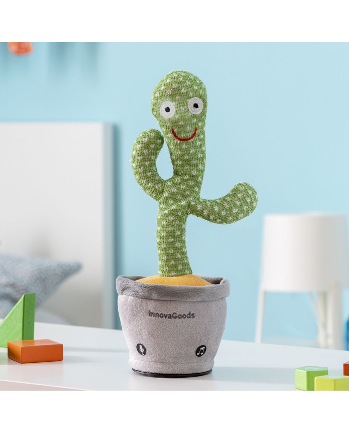 Cactus Danzante e Parlante Ricaricabile con Musica e LED Multicolor Cacxi InnovaGoods Cactus Danzante e Parlante Ricaricabile con Musica e LED Multicolor Cacxi InnovaGoods