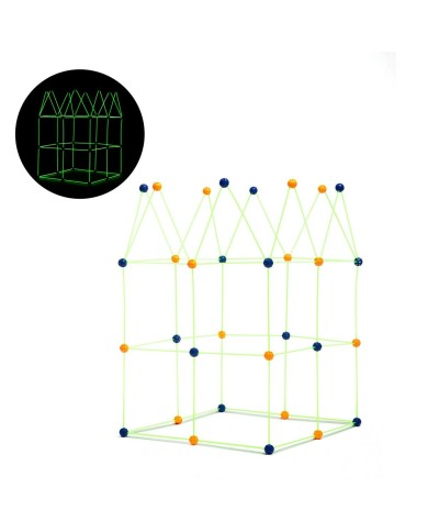 Kit di Costruzione di Fortini per Bambini Archikitt InnovaGoods 85 Pezzi Kit di Costruzione di Fortini per Bambini Archikitt InnovaGoods 85 Pezzi