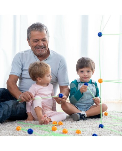 Kit di Costruzione di Fortini per Bambini Archikitt InnovaGoods 85 Pezzi Kit di Costruzione di Fortini per Bambini Archikitt InnovaGoods 85 Pezzi