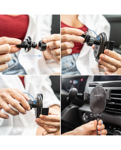 Supporto Caricabatterie Rapido Wireless per Auto Chakar InnovaGoods