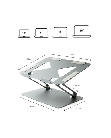 Supporto Pieghevole e Regolabile per PC Portatile Lastan InnovaGoods Supporto Pieghevole e Regolabile per PC Portatile Lastan InnovaGoods