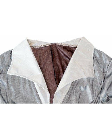 Costume per Adulti Th3 Party  Argentato (2 Pezzi) (Ricondizionati A)