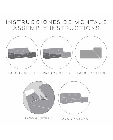 Rivestimento per chaise longue a braccio corto sinistra Eysa (Ricondizionati B)