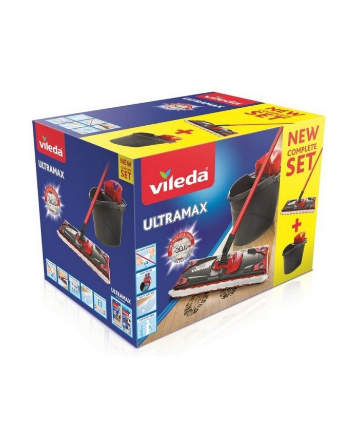 Mocio con Secchio a Doppia Azione Vileda Nero (Ricondizionati B)