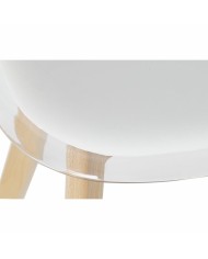 Sedia da Sala da Pranzo DKD Home Decor Bianco Legno Policarbonato (Ricondizionati A)