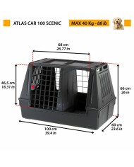 Trasportino Ferplast Atlas Car 100 Scenic Nero Plastica (Ricondizionati A) Trasportino Ferplast Atlas Car 100 Scenic Nero Plastica (Ricondizionati A)