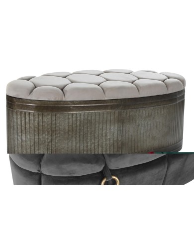 Panca DKD Home Decor Grigio Metallo (Ricondizionati A)