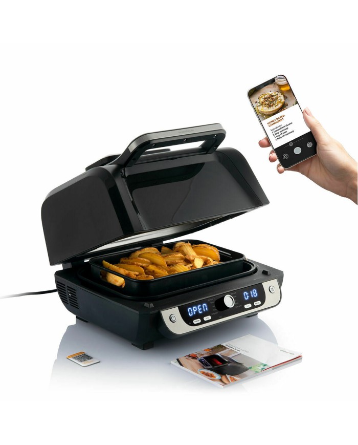 Friggitrice ad Aria con Grill, Accessori e Ricettario InnovaGoods 3400 W Nero 6 L (Ricondizionati A)