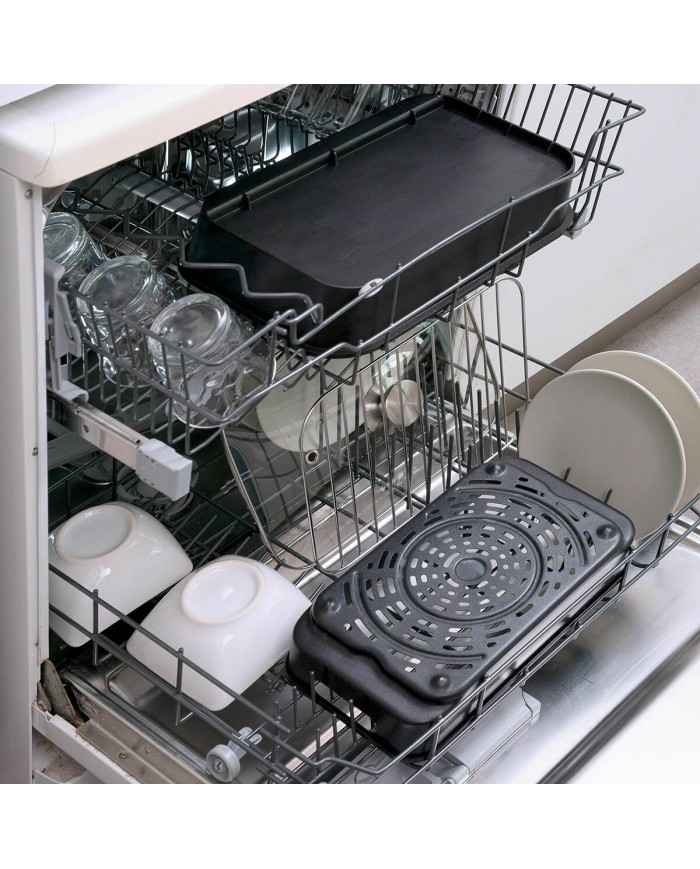 Friggitrice ad Aria con Grill, Accessori e Ricettario InnovaGoods 3400 W Nero 6 L (Ricondizionati A)