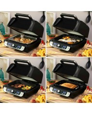 Friggitrice ad Aria con Grill, Accessori e Ricettario InnovaGoods 3400 W Nero 6 L (Ricondizionati A)