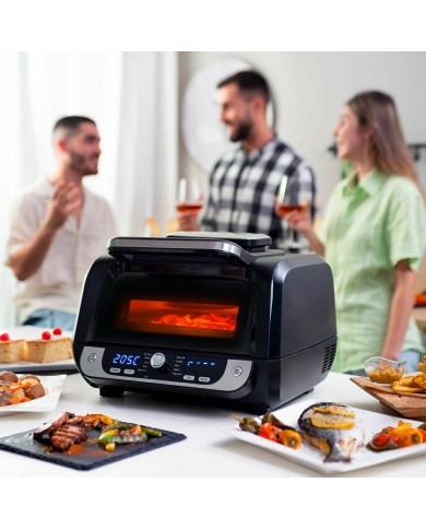 Friggitrice ad Aria con Grill, Accessori e Ricettario InnovaGoods 3400 W Nero 6 L (Ricondizionati A) Friggitrice ad Aria con Grill, Accessori e Ricettario InnovaGoods 3400 W Nero 6 L (Ricondizionati A)