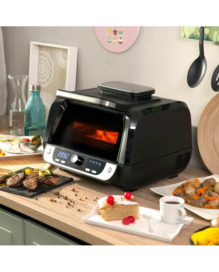Friggitrice ad Aria con Grill, Accessori e Ricettario InnovaGoods 3400 W Nero 6 L (Ricondizionati A)