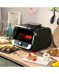 Friggitrice ad Aria con Grill, Accessori e Ricettario InnovaGoods 3400 W Nero 6 L (Ricondizionati A)