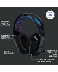 Auricolare con Microfono Gaming Logitech G535 Nero (Ricondizionati A)