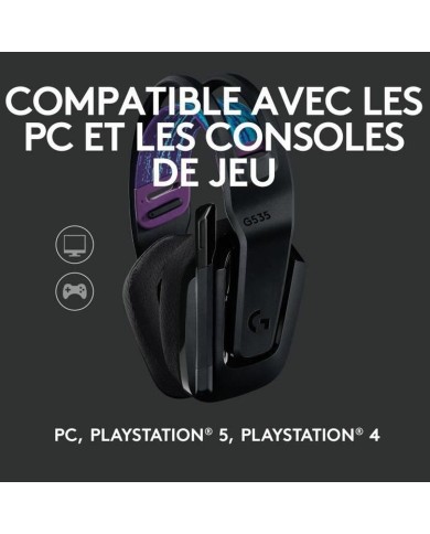 Auricolare con Microfono Gaming Logitech G535 Nero (Ricondizionati A)