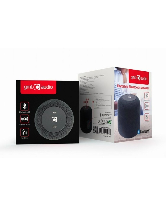 Altoparlante Bluetooth Portatile GEMBIRD SPK-BT-15-BK Nero 5 W (Ricondizionati B)