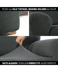 Rivestimento per chaise longue a braccio corto sinistra Sofaskins Grigio scuro (Ricondizionati A)