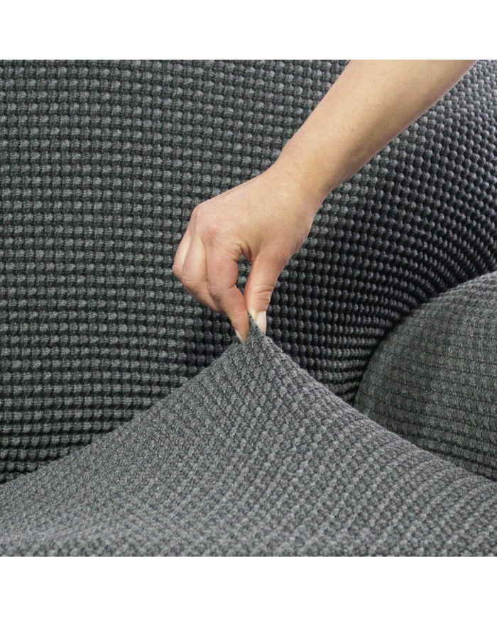 Rivestimento per chaise longue a braccio corto sinistra Sofaskins Grigio scuro (Ricondizionati A)