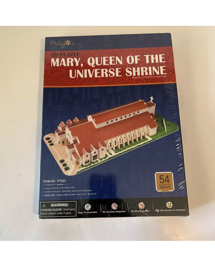 Puzzle 3D CubicFun MARY QUEEN OF THE UNIVERSE SHRINE Multicolore 54 Pezzi Puzzle 3D CubicFun MARY QUEEN OF THE UNIVERSE SHRINE Multicolore 54 Pezzi