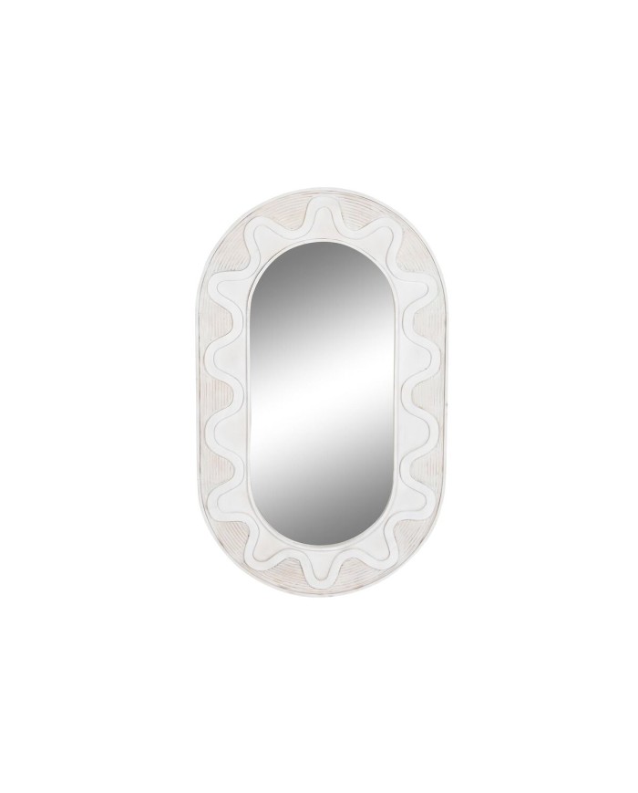 Specchio da parete DKD Home Decor Bianco Specchio da parete DKD Home Decor Bianco