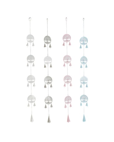 Decorazione pensile DKD Home Decor Albero Bianco (4 Unità)