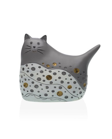 Statua Decorativa Versa Grigio Gatto