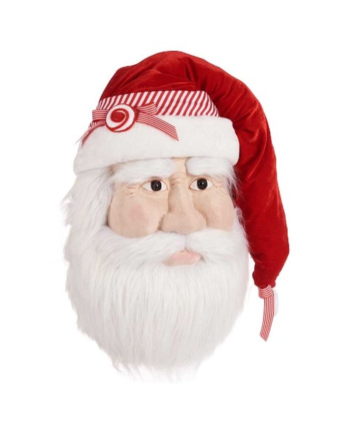 Statua Decorativa Babbo Natale Testa Multicolore