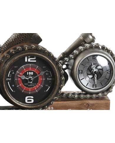 Orologio da Tavolo Home ESPRIT Multicolore Metallo Vintage