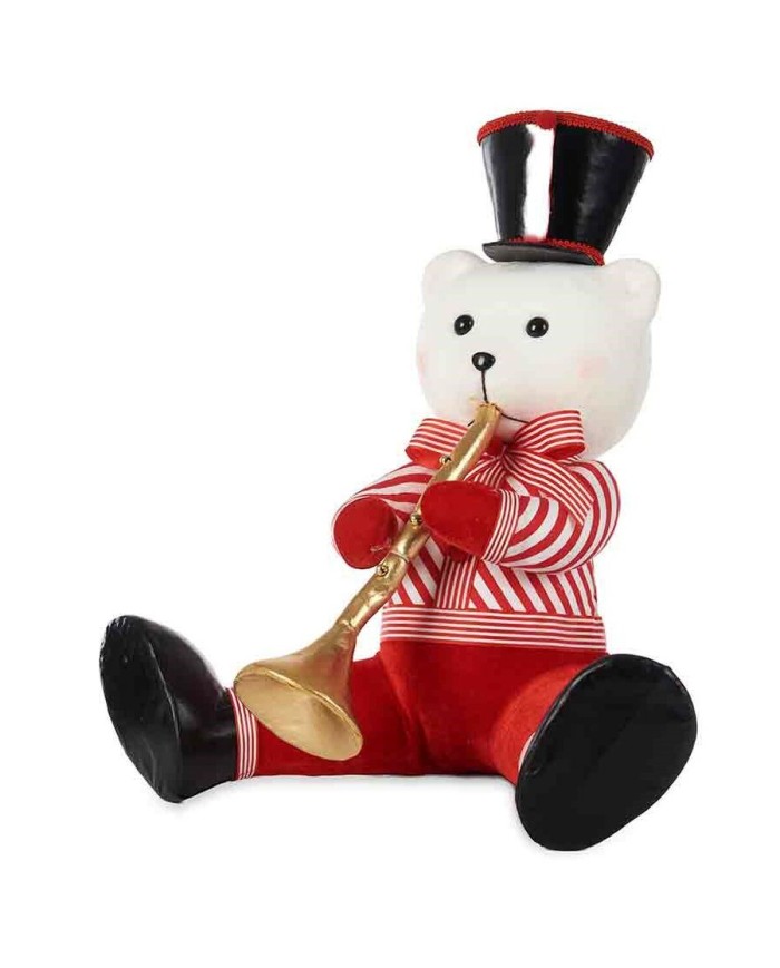 Statua Decorativa Orso Tromba Multicolore polistirene