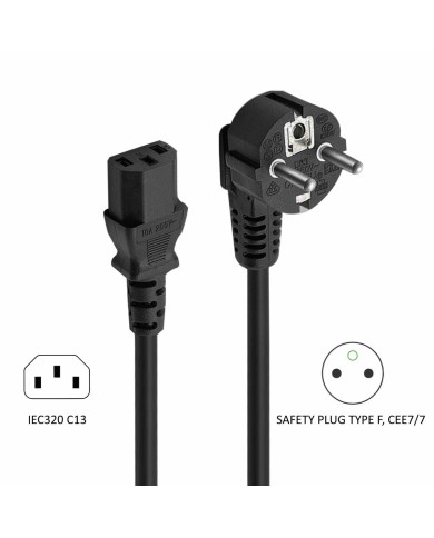 Cavo di Alimentazione Ewent EW-190100-030-N-P Nero Multicolore 3 m Cavo di Alimentazione Ewent EW-190100-030-N-P Nero Multicolore 3 m