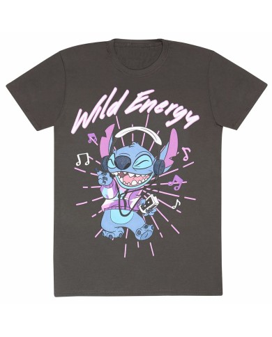 Maglia a Maniche Corte Stitch Wild Energy Grafite Unisex Maglia a Maniche Corte Stitch Wild Energy Grafite Unisex