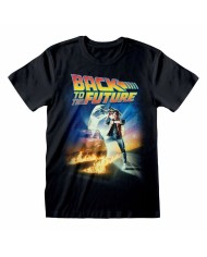 Maglia a Maniche Corte Back to the Future Poster Nero Unisex