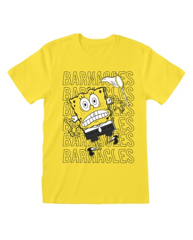 Maglia a Maniche Corte Unisex Spongebob Barnacles Giallo