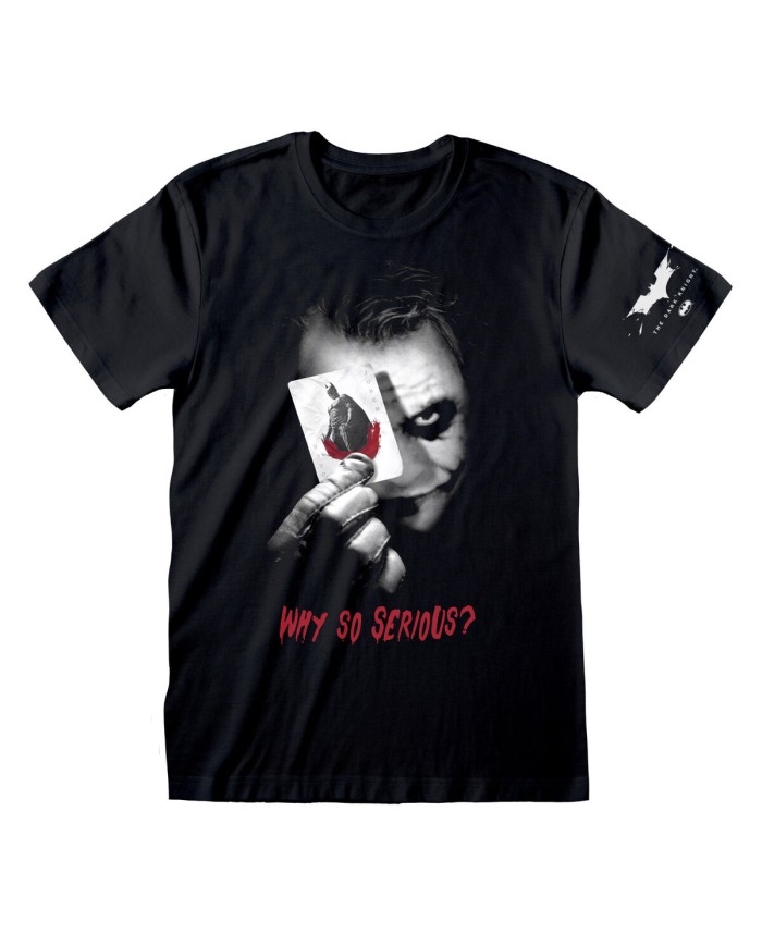 Maglia a Maniche Corte Unisex Batman Why So Serious Nero