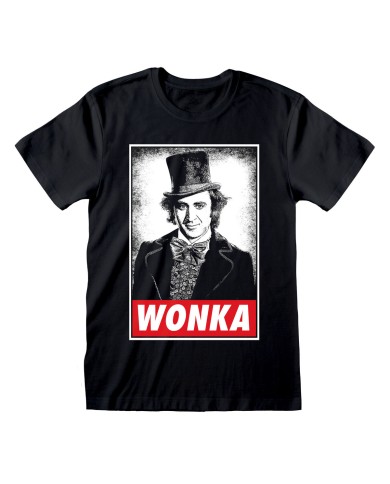 Maglia a Maniche Corte Unisex Willy Wonka Wonka Nero